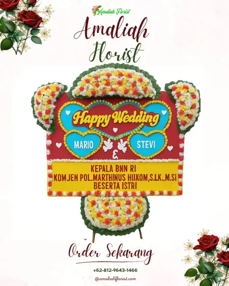 Papan Bunga Pernikahan Rowogempol